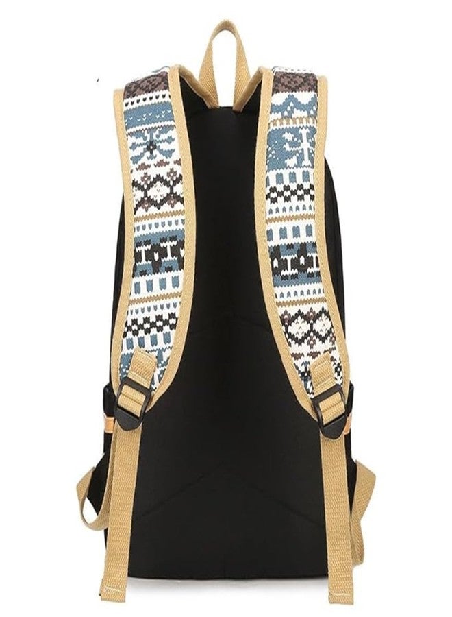 ASDIP Tribal Print Canvas Backpack for Women & Girls - Stylish, Lightweight, and Durable College Bag - Image 3